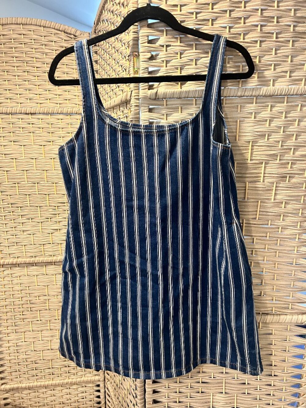 Cotton On Navy Blue & White Striped Mini Dress